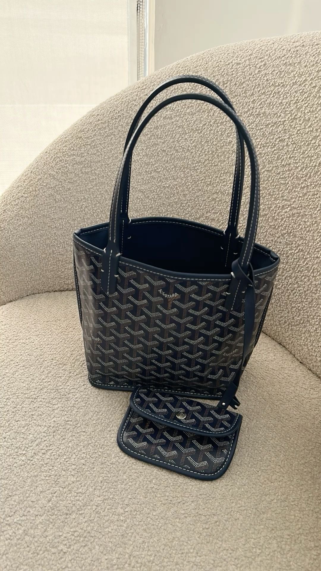 Goyard mini tote blue