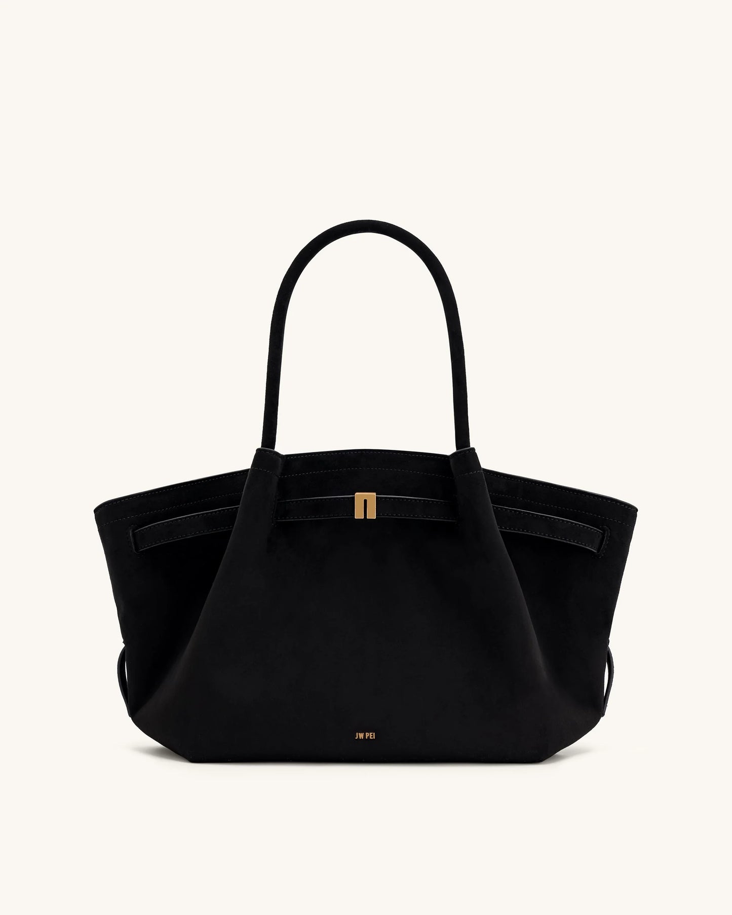 JW PEI Hana Medium Faux Suede Tote Bag - BLack