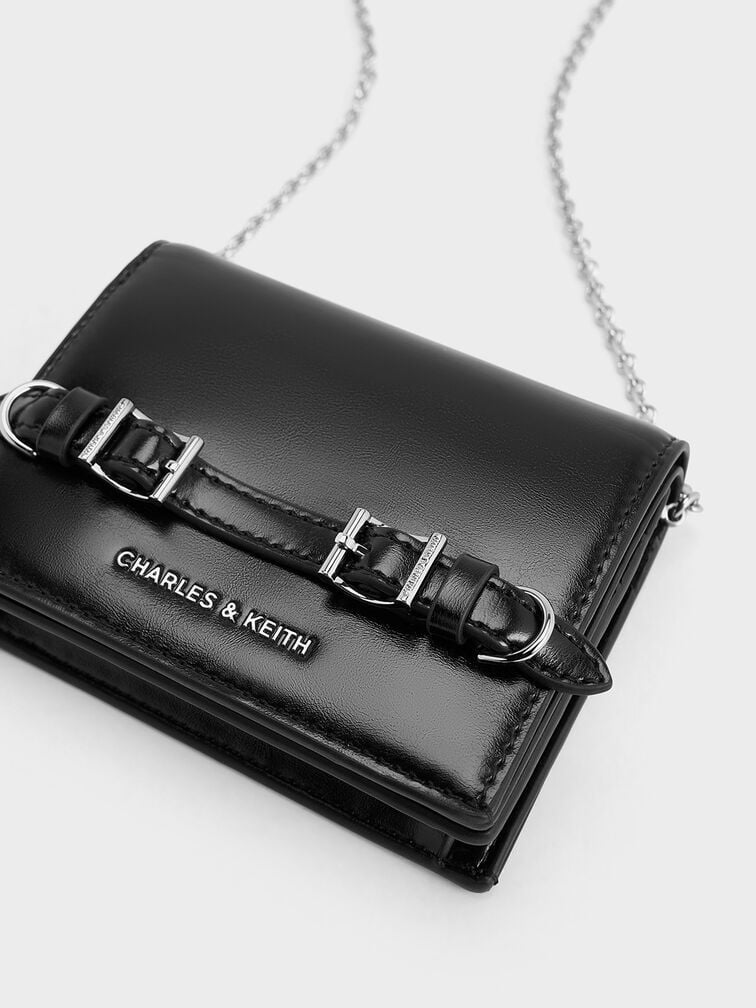 Sloane Chain-Handle Wallet - Noir