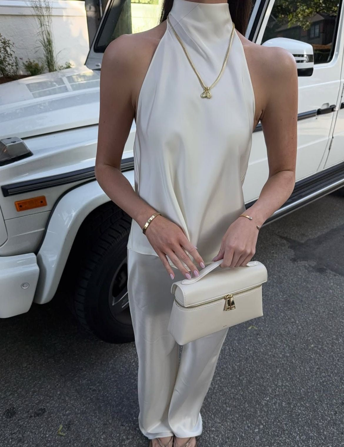 Thea Top Handle Bag - White