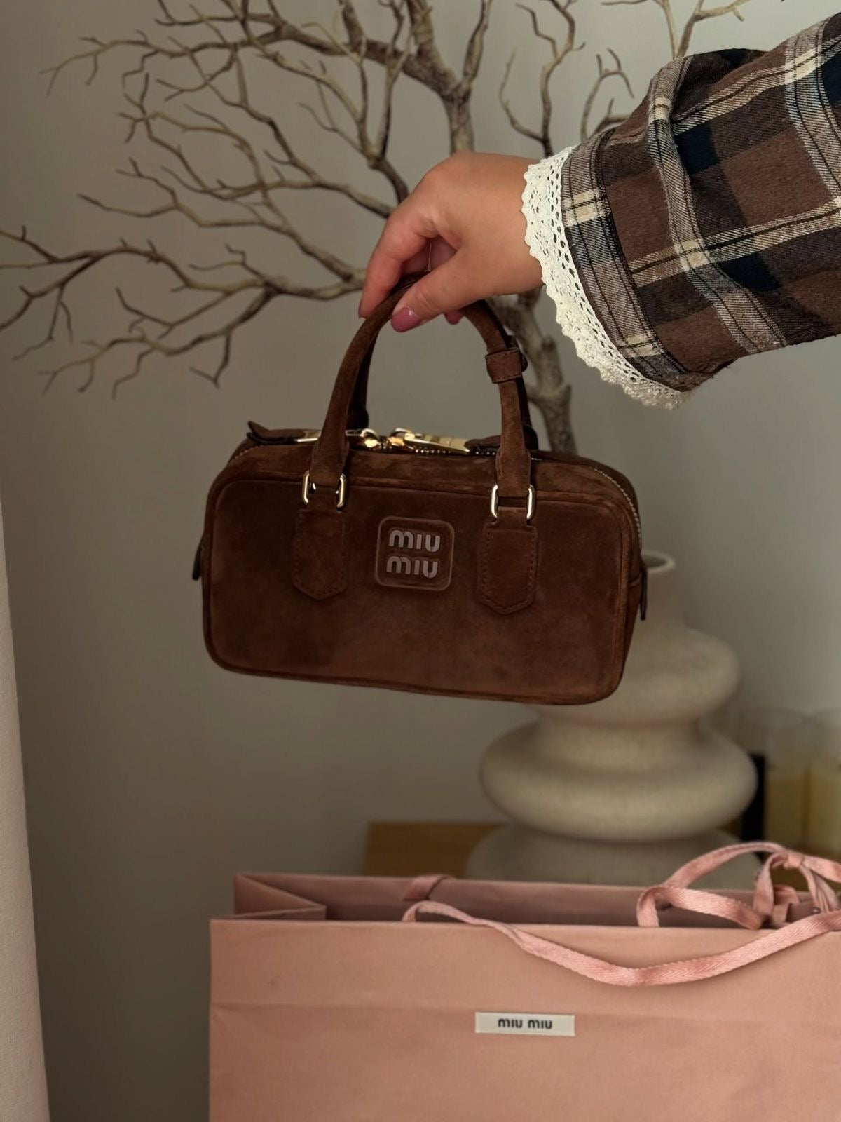 Miu Miu
Arcadie suede bag