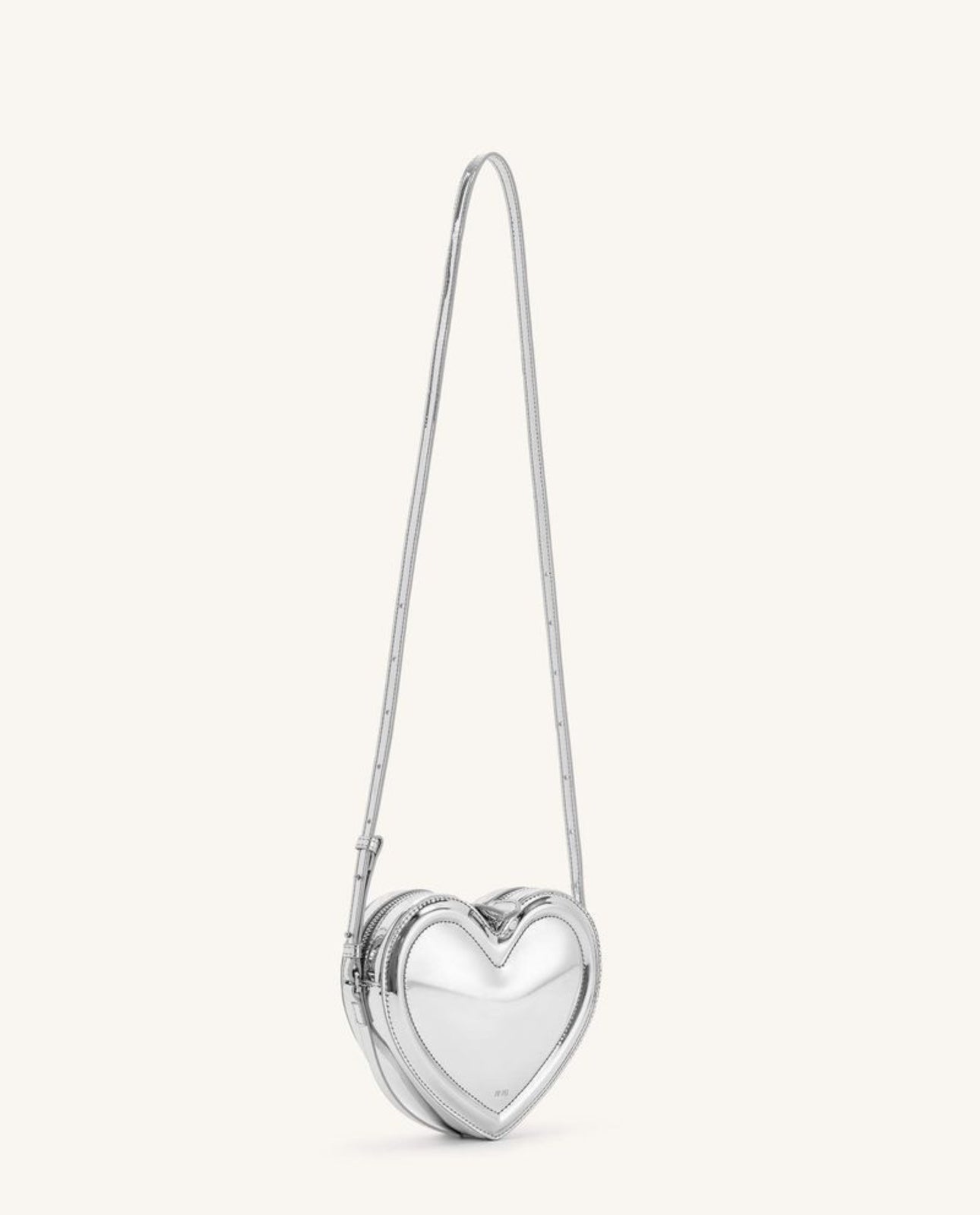 Arlene Heart Shaped Bag - silver