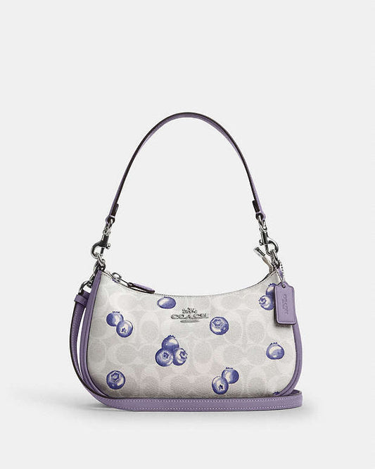 Teri Shoulder Bag With blueberry Print