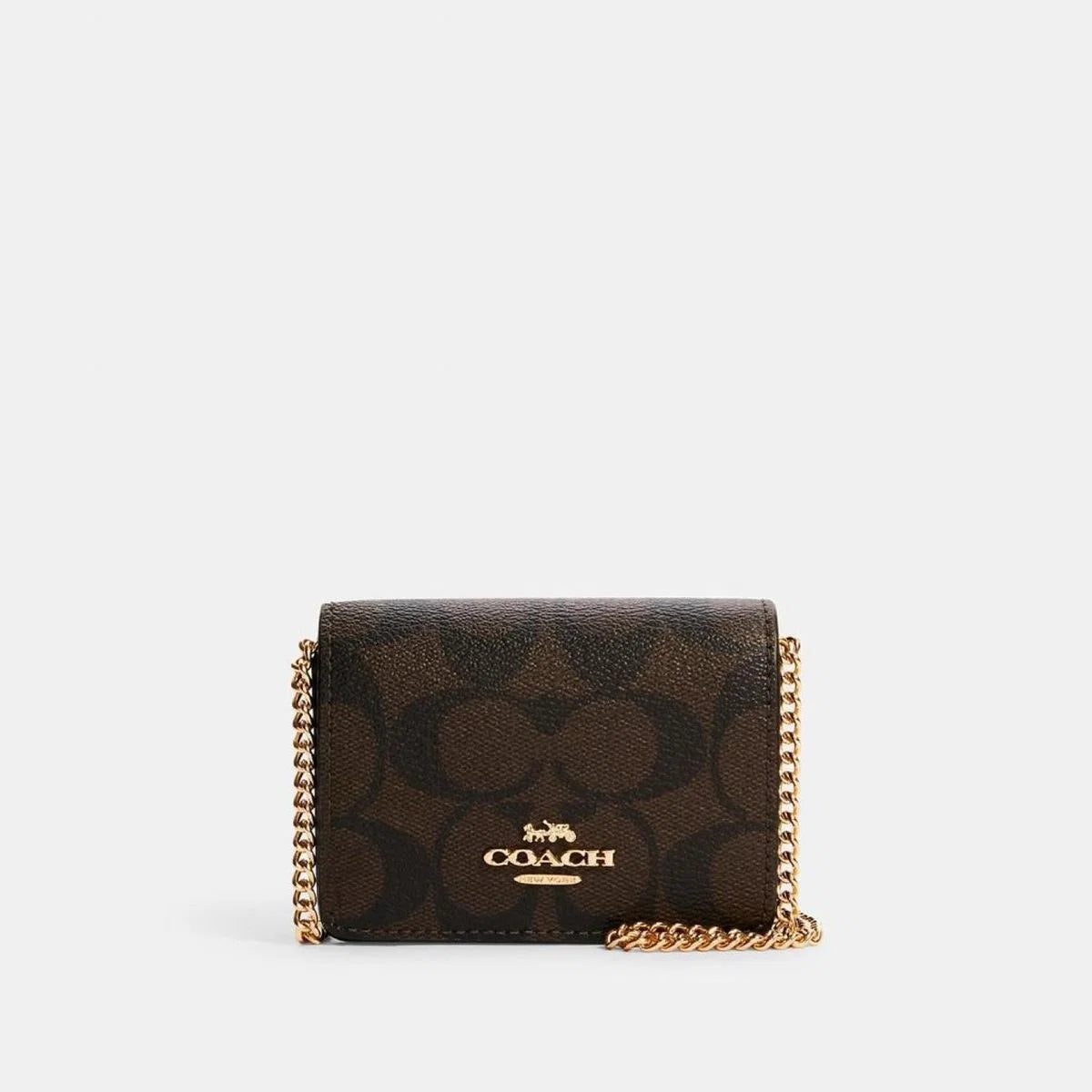 Coach Wallet on chain in signature canvas