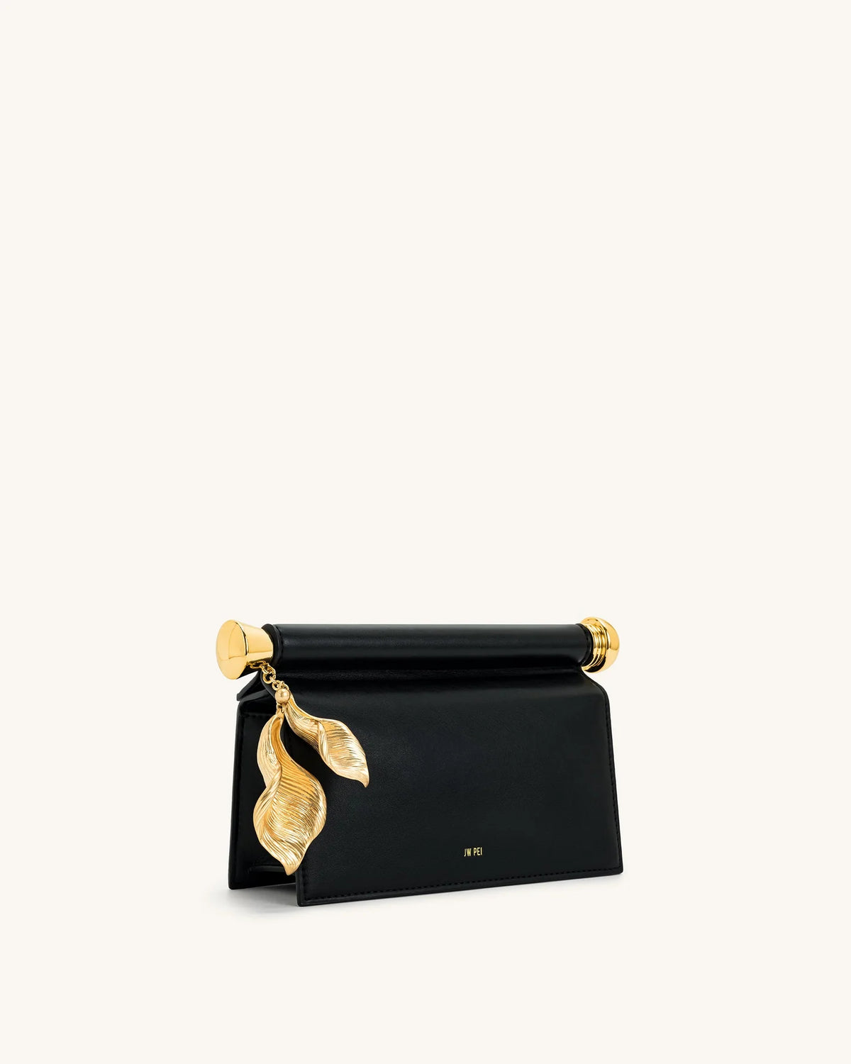Holly Metal Pendant Embellished Clutch - Black