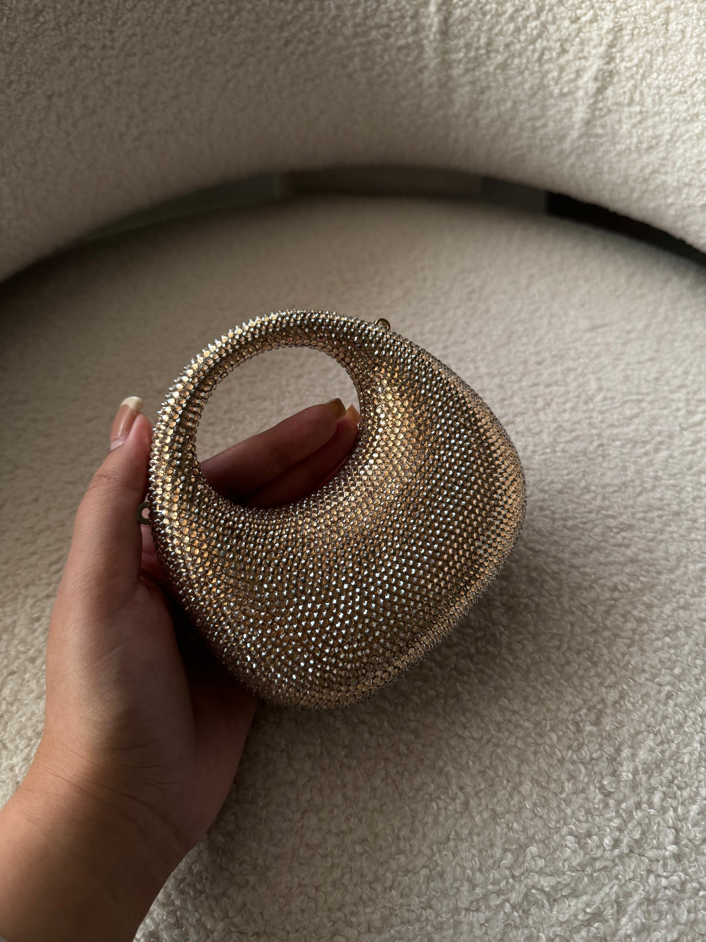 Gold Rhinestone clutch