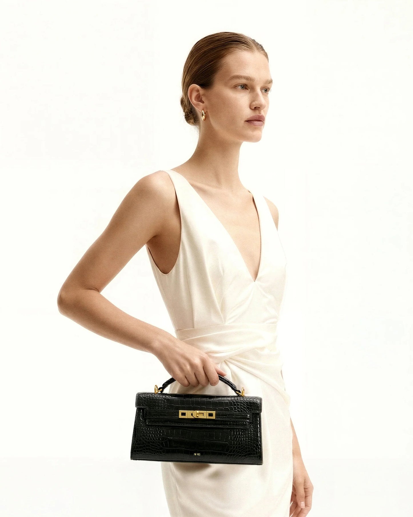 Jw Pei Noor Top Handle Bag - Black Croc