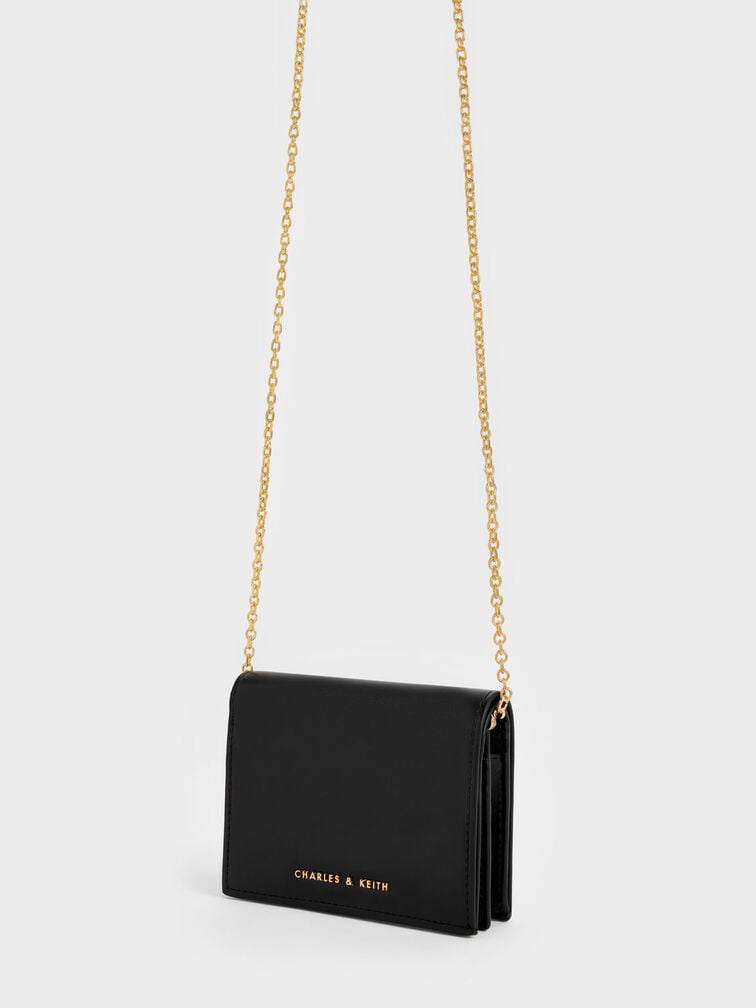 charles and keith wallet chain- Black