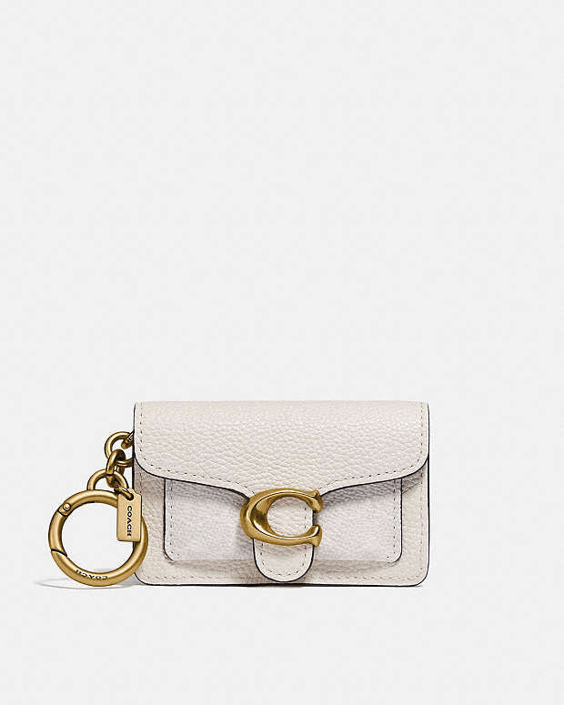 COACH® | Mini Tabby Bag Charm In signature canvas white