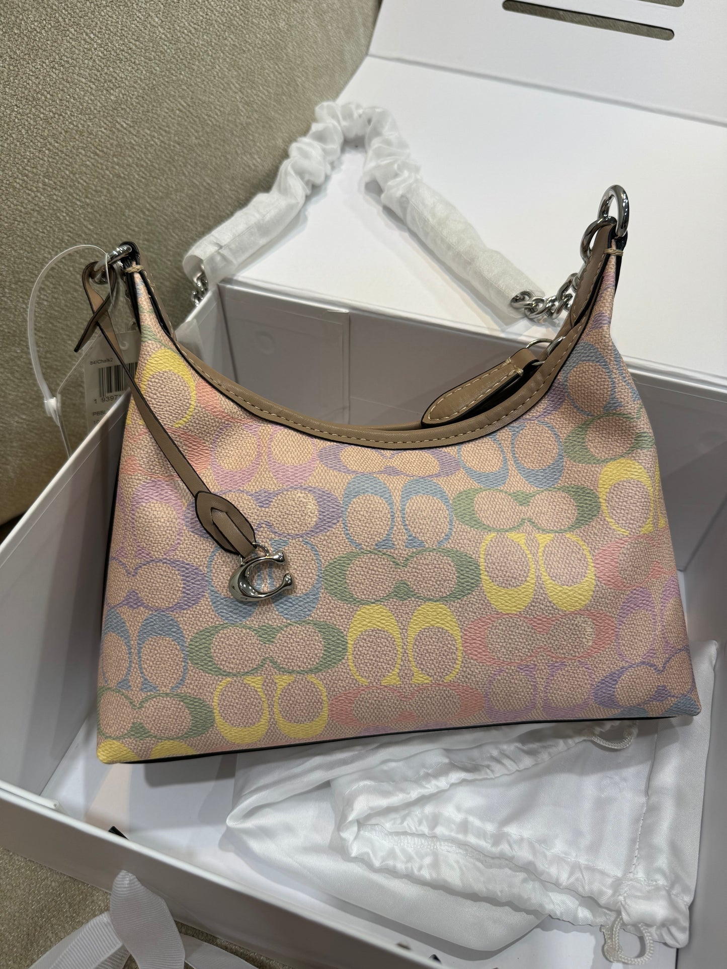 Coach Juliet Shoulder Bag In rainbow Signature Canvas