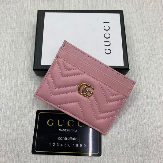 Gucci card holder pink