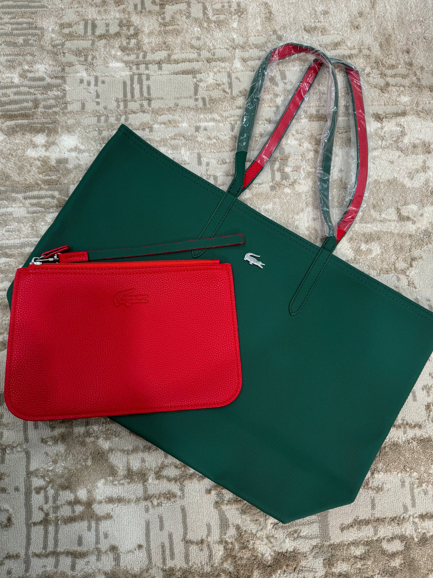 Lacoste tote green