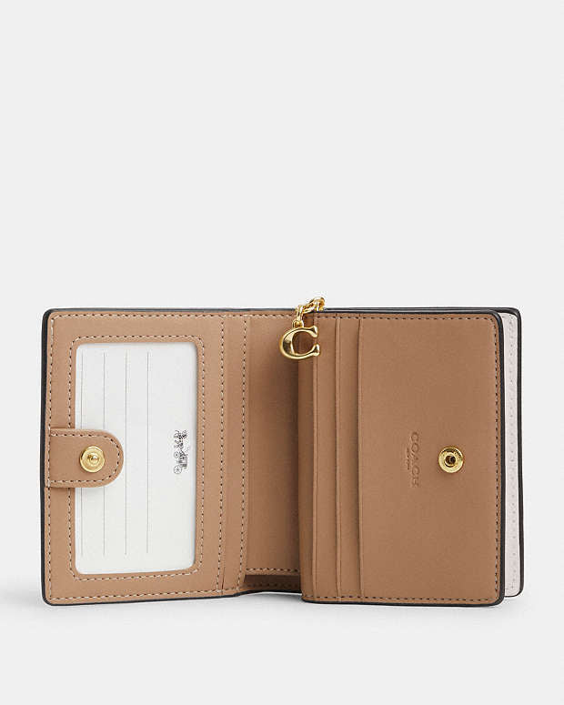 Coach Snap Wallet In Signature Canvas With Floral Print