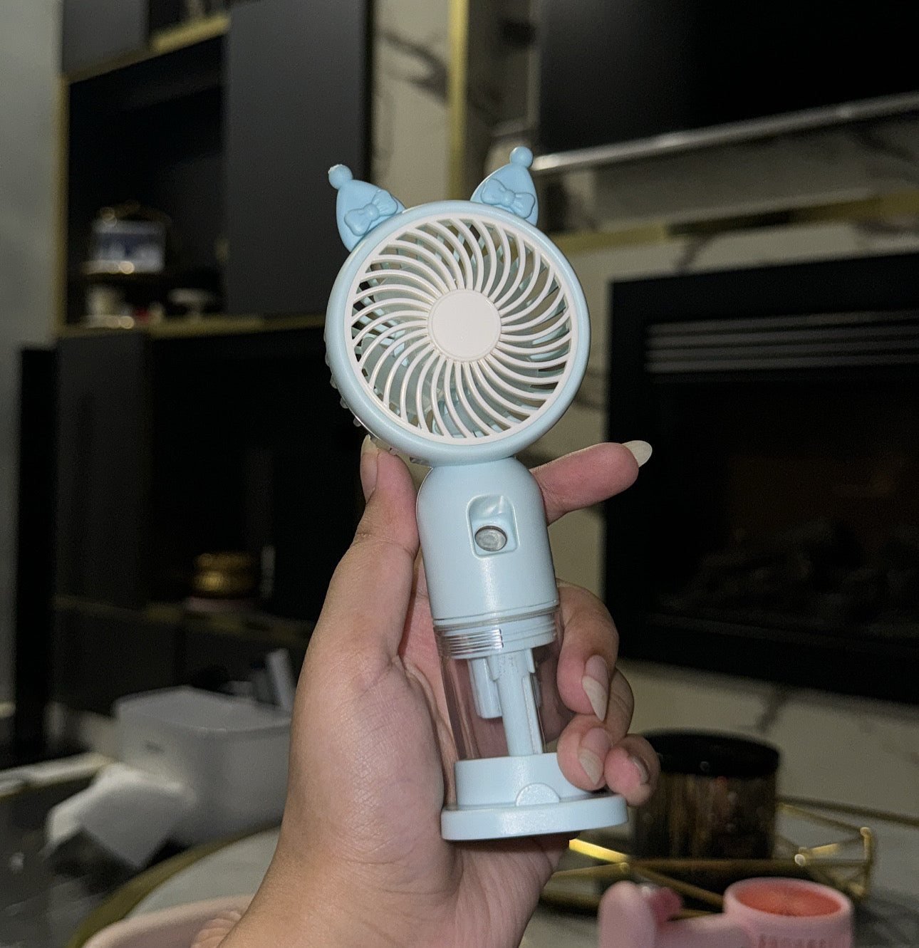 Kuromi Ears Rechargeable Mini Mist Fan /ᐠ - ˕ -マ