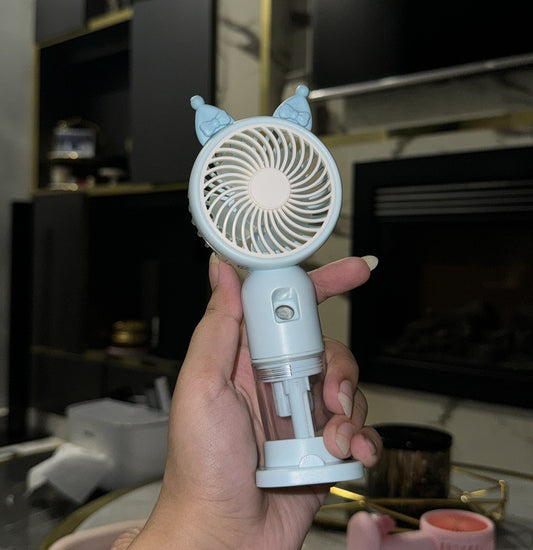 Kuromi Ears Rechargeable Mini Mist Fan /ᐠ - ˕ -マ