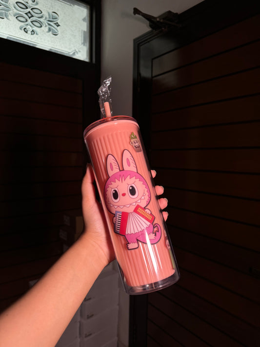 Labubu sipper peach