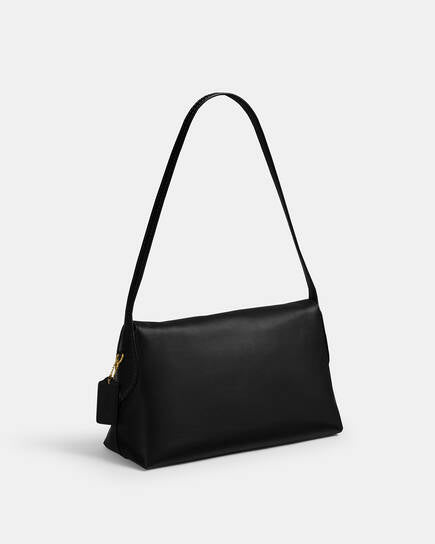 Natural Grain Leather Chelsea Shoulder Bag 30 Black