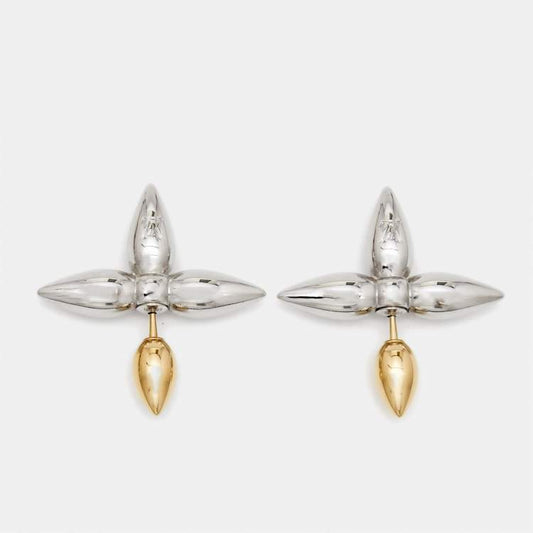 Louis Vuitton Louisette Macro Two Tone Earrings