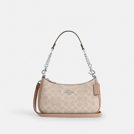 Teri Shoulder Bag beige canvas