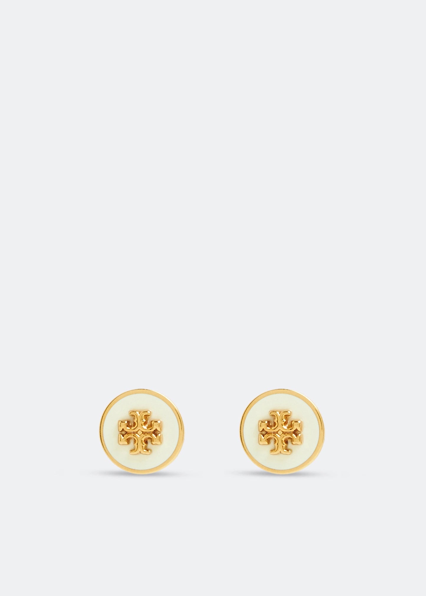 TORY ICON ENAMEL CIRCLE-STUD EARRINGS