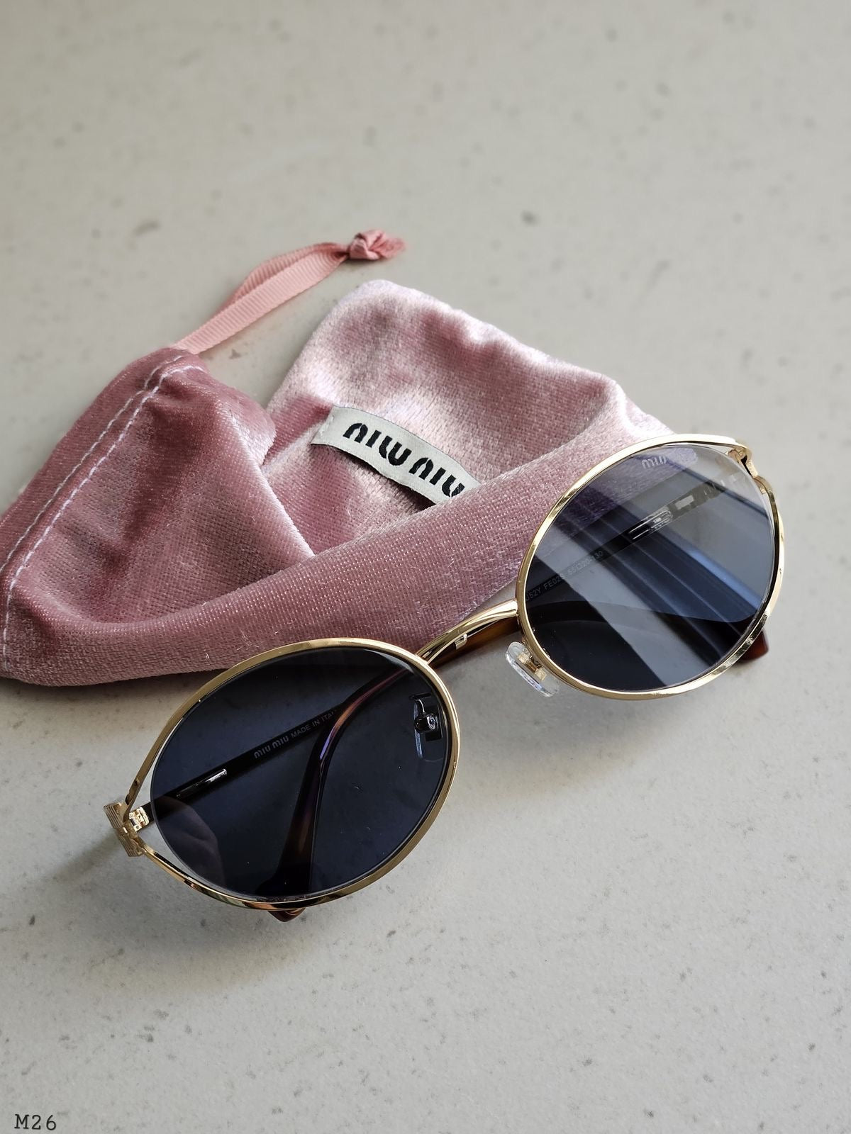 Metal frame miu miu blue lenses