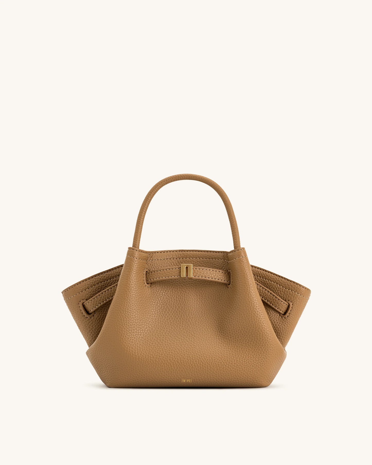 Hana Mini Faux Suede Tote Bag latte