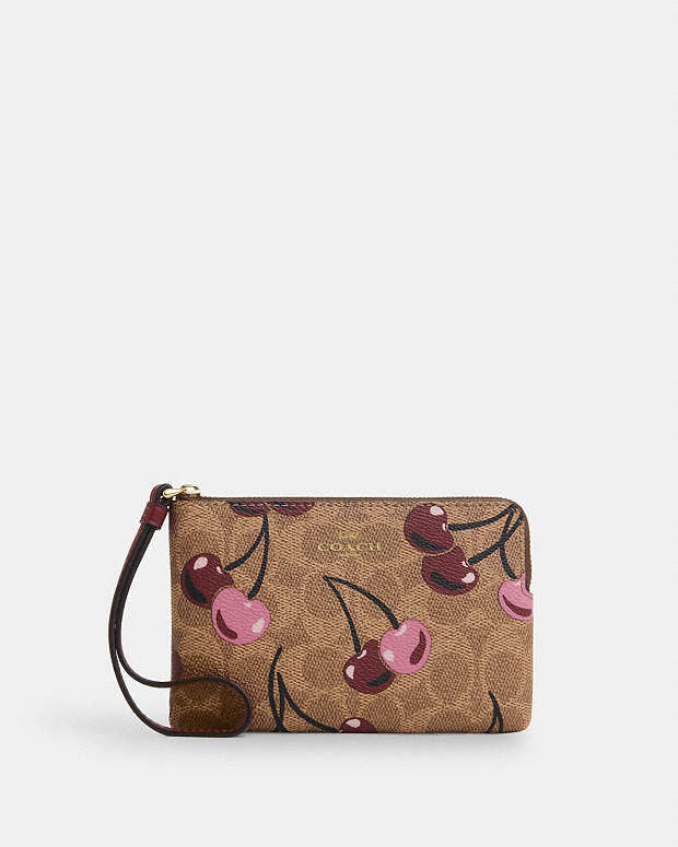 Coach Corner Zip Wristlet