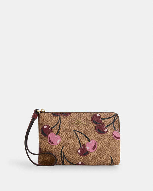 Coach Corner Zip Wristlet