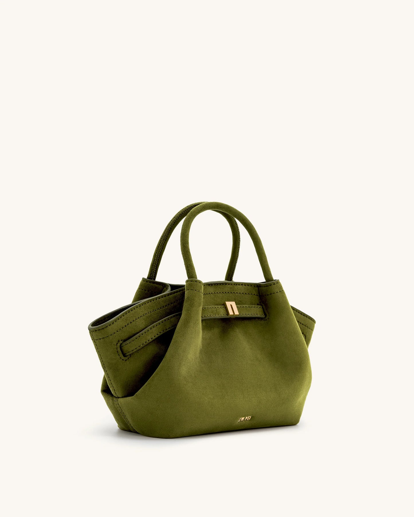 Hana Mini Faux Suede Tote Bag Green