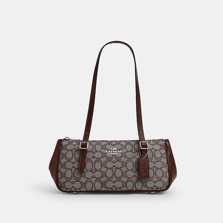 Coach Women's Asher Shoulder Bag- brown canvas