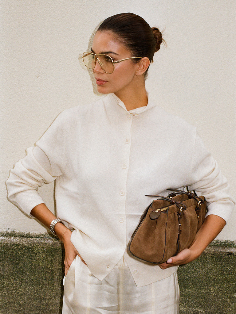 Britton Elongated Shoulder Bag - Mocha Brown
