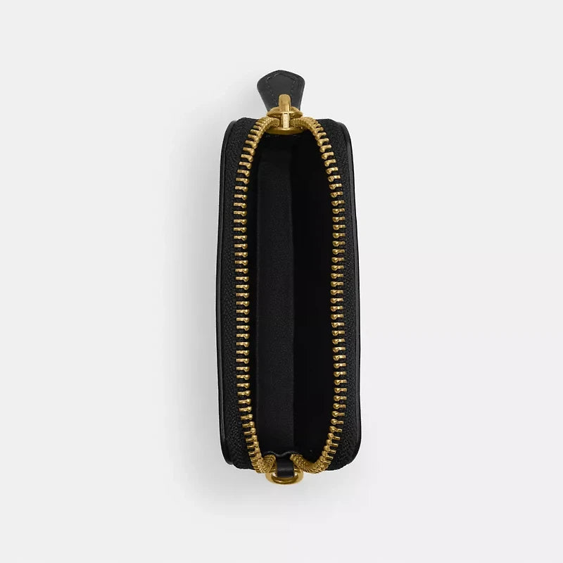 COACH® | Essential Chain Card Case signature canvas coffee