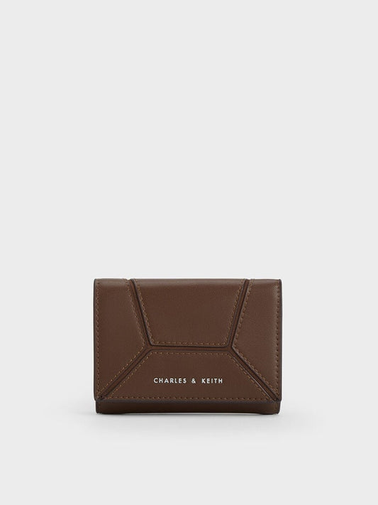 Nasrin Geometric Wallet -dark brown