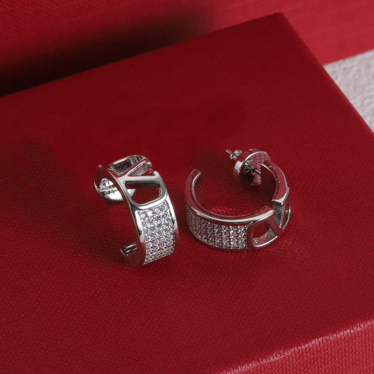 Valentino Garavani VLogo Signature Hoop earrings silver