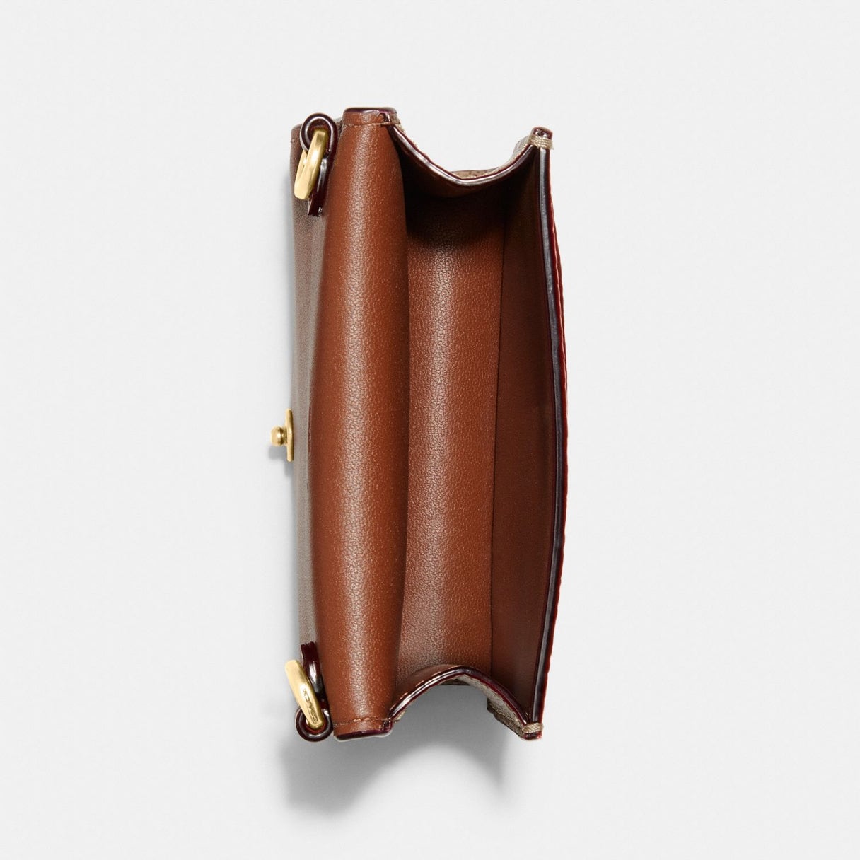 Coach Half Flap Card Case In Signature Canvas