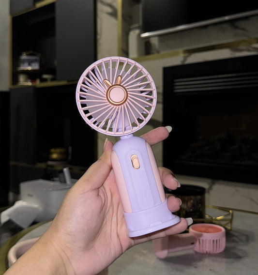 Lilo & Stitch Rechargeable Mini Fan with mobile holder ✇🌫