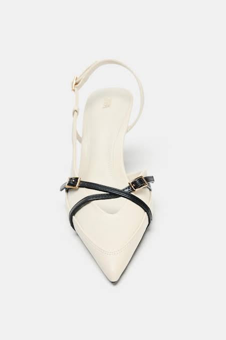 ZARA STRAPPY HEELED BUCKLED SHOES