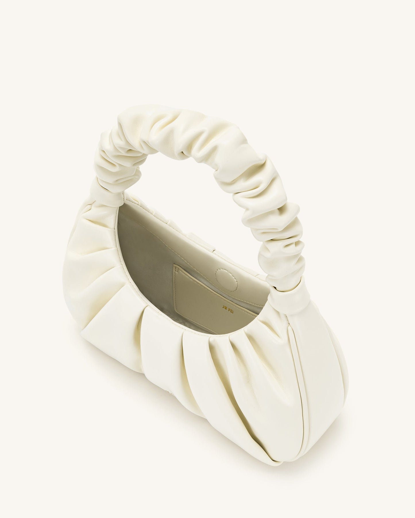 JW pei Gabbi Ruched Hobo Handbag - Ivory