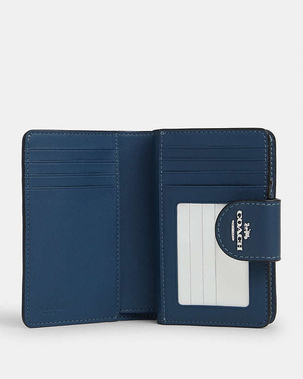 COACH® | Medium Corner Zip Wallet In Signature Jacquard