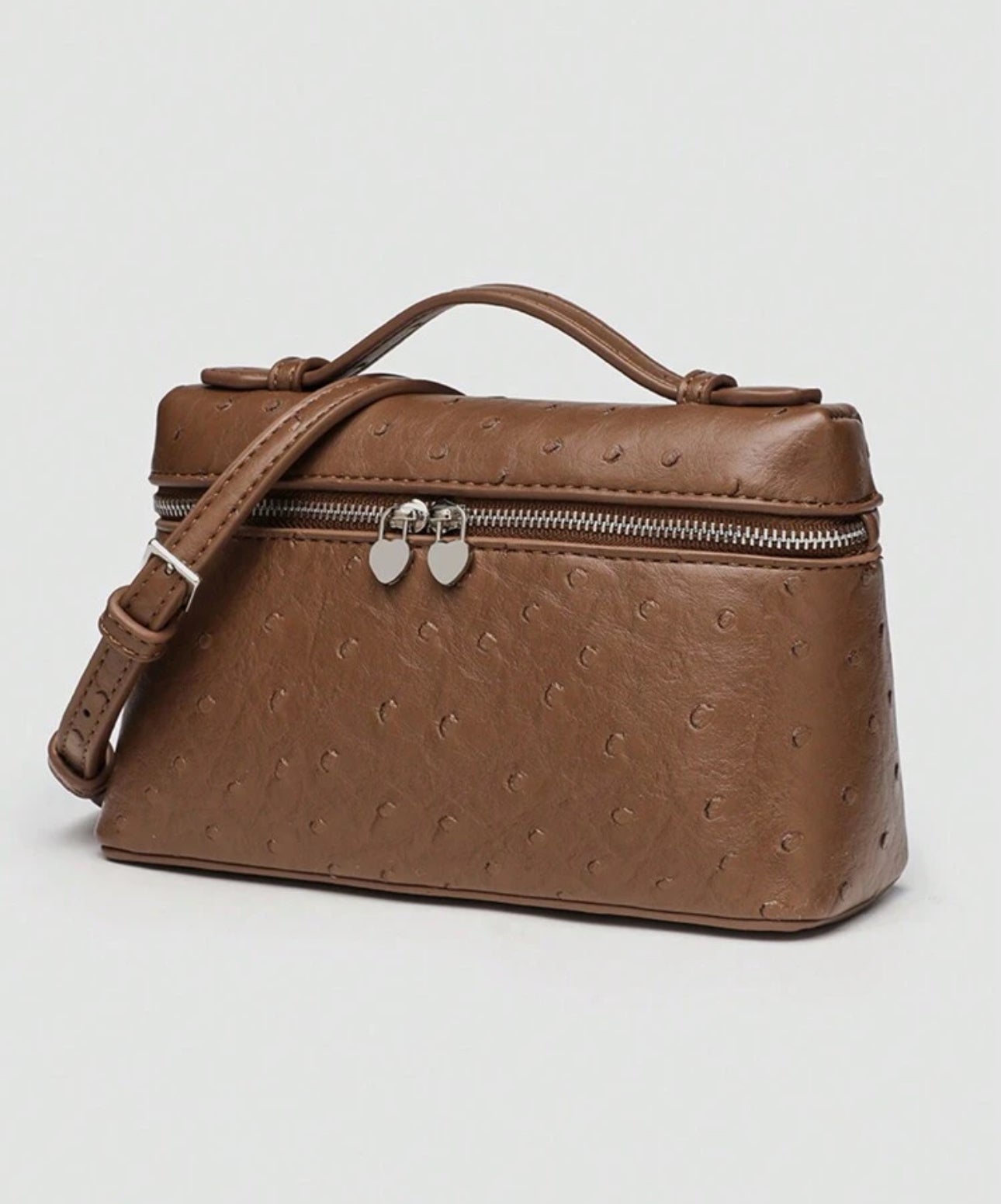 Ostrich grain bag ( brown )