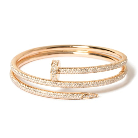 Cartier JUSTE UN CLOU BRACELET, DOUBLE, HALF-PAVED