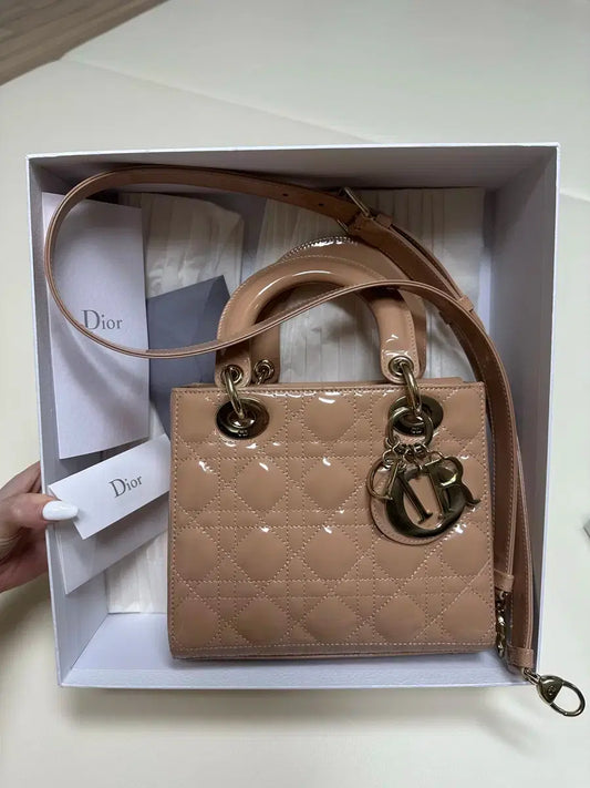 Medium lady Dior gloss Nude