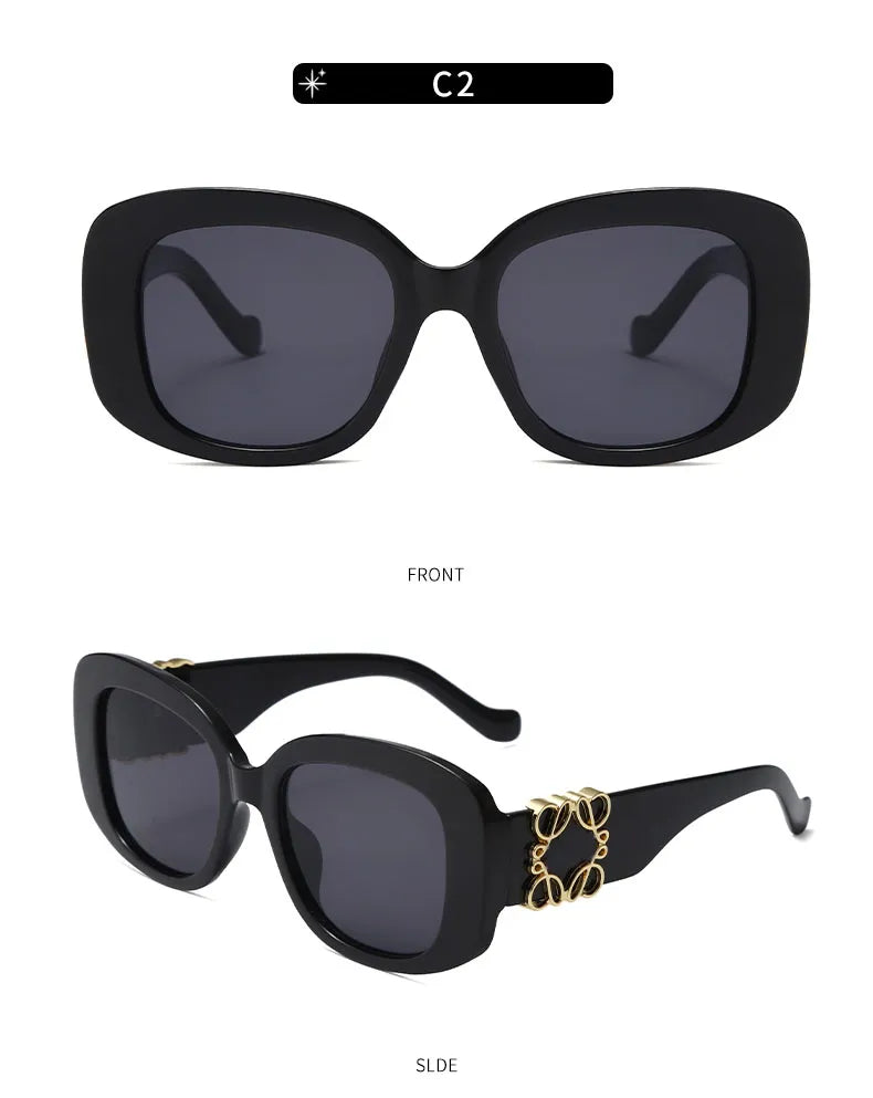 LOEWE
Black Bevelled Oval Sunglasses