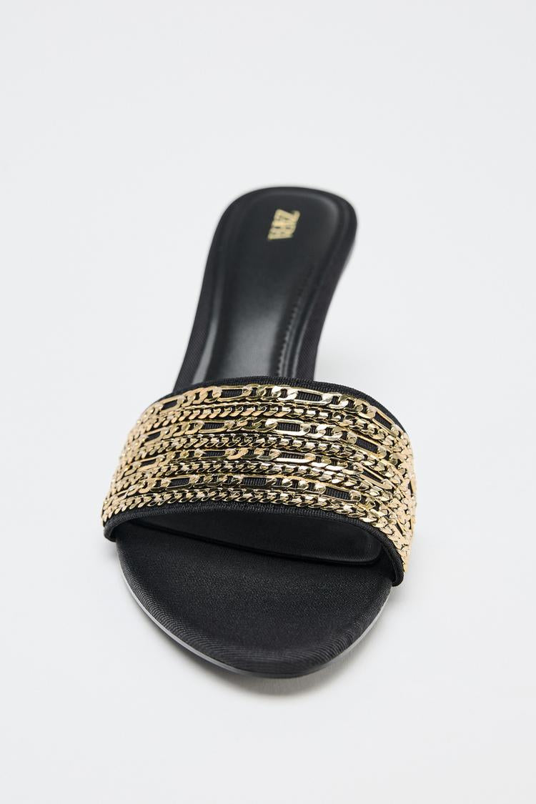 ZARA Noir chained heels
