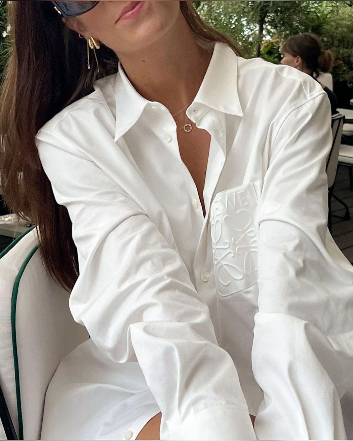 Loewe anagram oversized button down