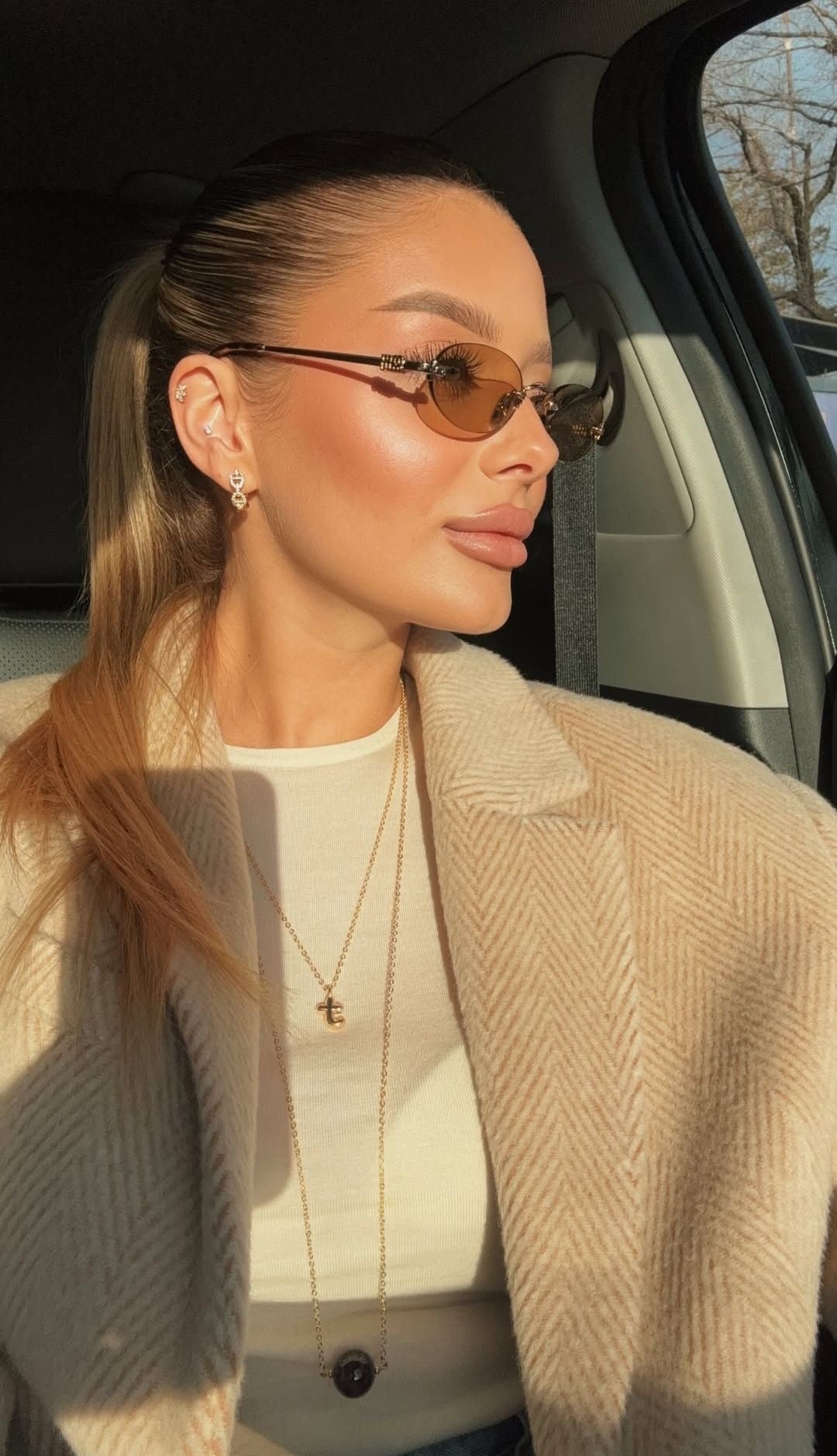 Miu miu rimless brown