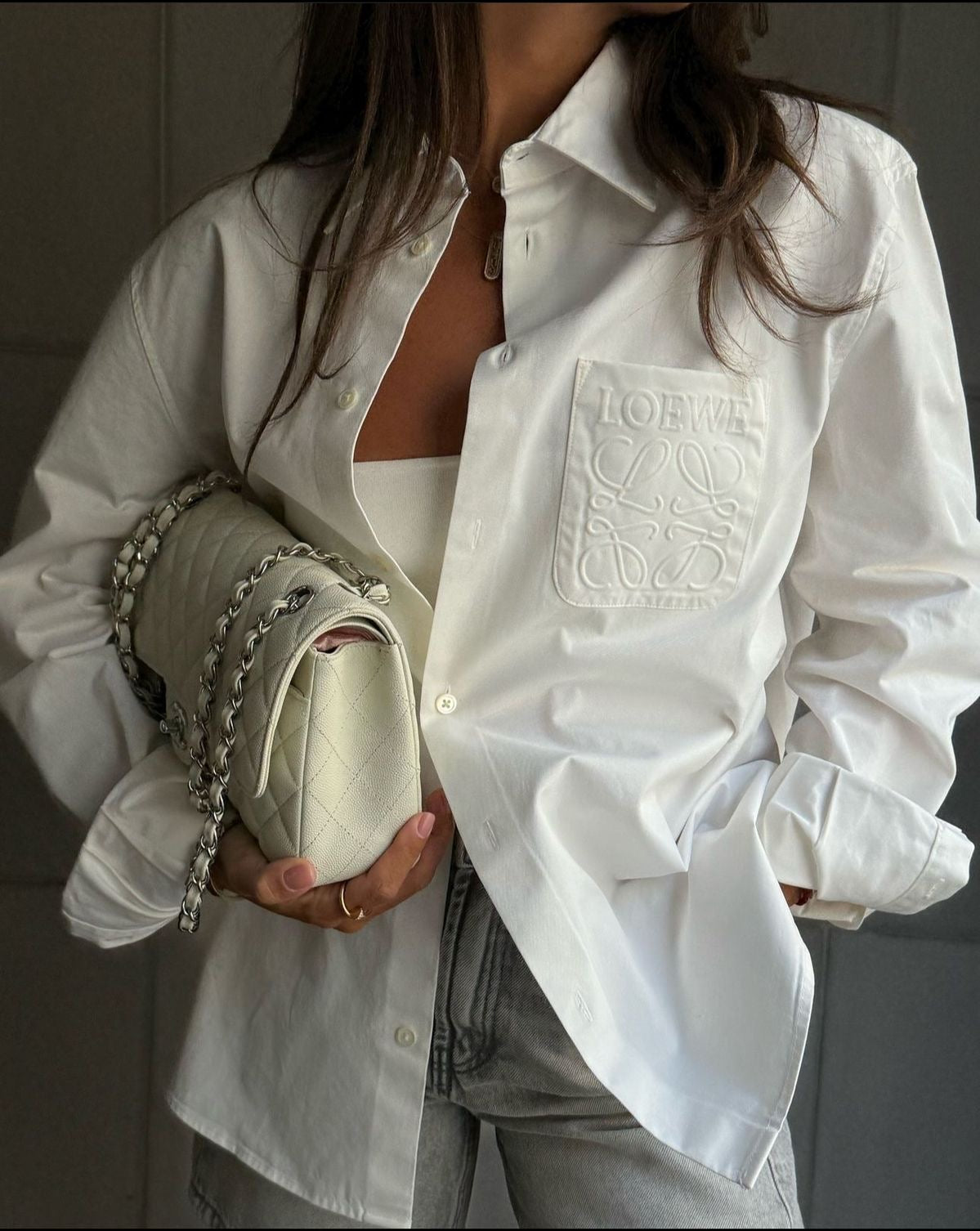 Loewe anagram oversized button down