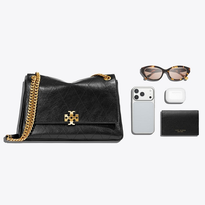 CHARLIE QUILTED SHOULDER BAG Black