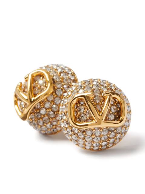 Valentino Garavani
VLogo Signature crystal-embellished earrings