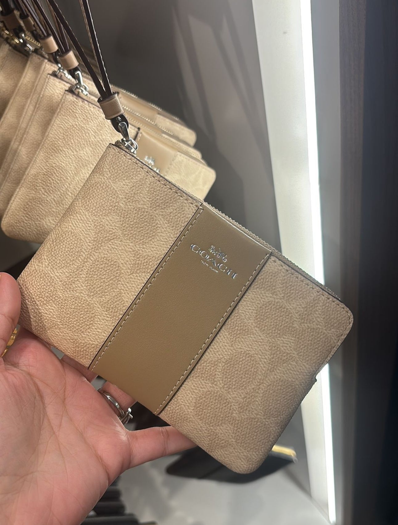Coach Corner Zip Wristlet